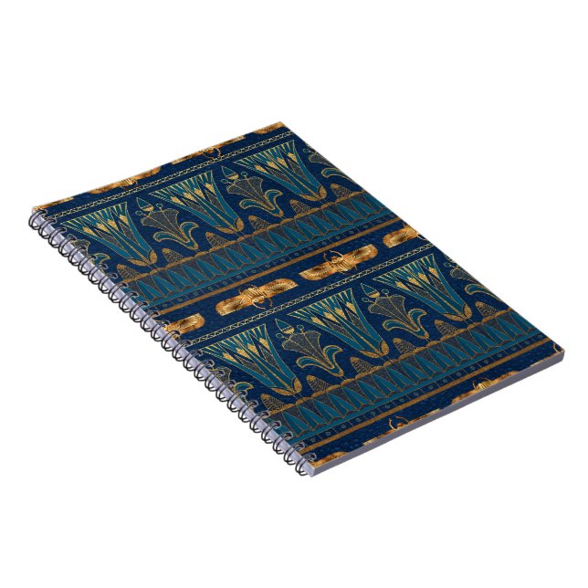 Cuaderno Jeroglíficos egipcios escarabajos de oro brillo do (Lado Derecho)
