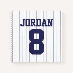 Cuaderno Jersey de béisbol con nombre y número personalizad
