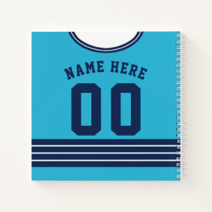 Cuaderno Jersey de Hockey Personalizado Nombre y número