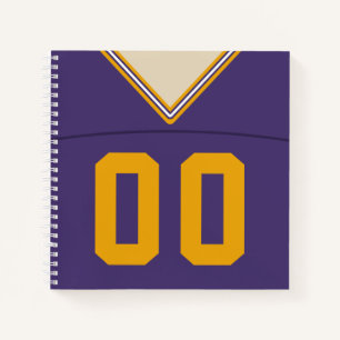 Cuaderno Jersey de nombre y número personalizado de fútbol