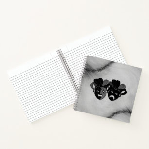 Cuaderno Jester de teatro de comedia y tragedia enmascara p