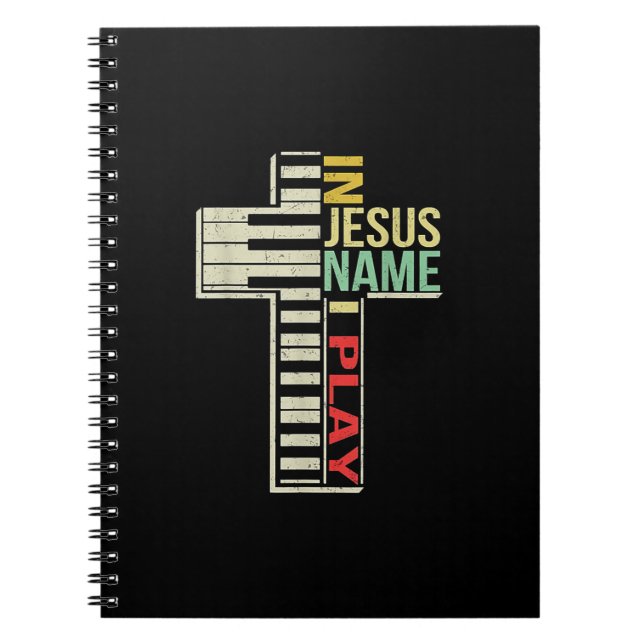 Cuaderno Jesús Amor| En Jesús Yo Juego El Piano Cristiano (Frente)