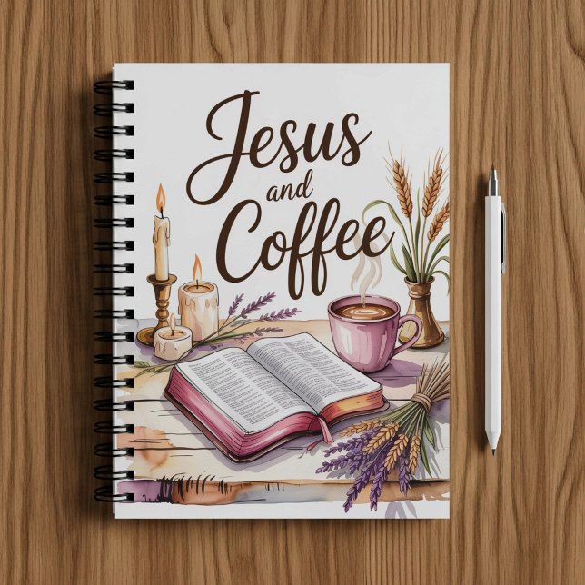 Cuaderno Jesus and Coffee, Christian faith notebook  (Subido por el creador)