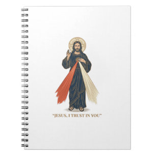 Cuaderno Jesús Antiguo Confío en Ti Diseño Vectorial Religi