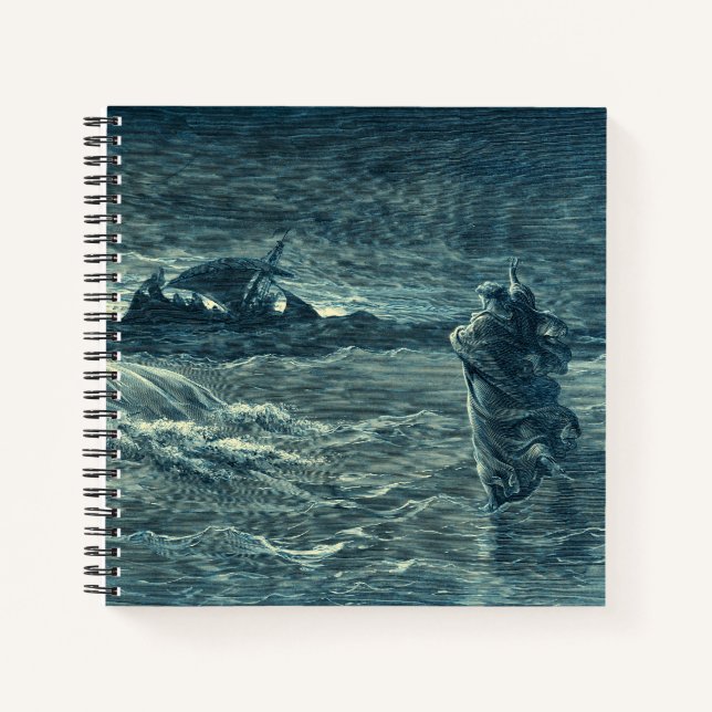Cuaderno Jesús caminando por el mar | Biblia (Anverso)
