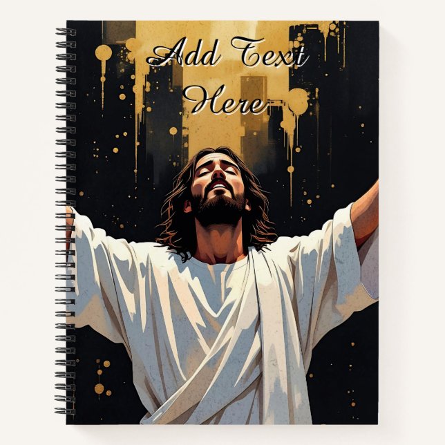 Cuaderno Jesus Christ Our Savior | Black and Gold (Anverso)