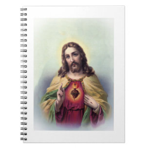 Cuaderno Jesús con el corazón sagrado brillante