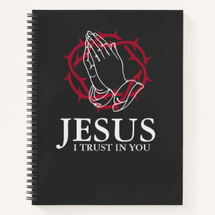 Cuaderno Jesús Confío En Ti Manos Orando & Corona