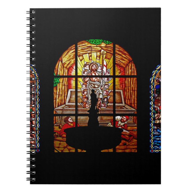 Cuaderno jesús de vidrio manchado (Frente)