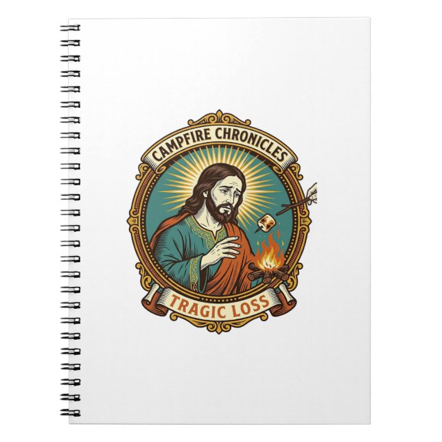 Cuaderno Jesús Dejó Caer Malvavisco Fogata Fiesta Fracaso H (Frente)