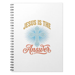 Cuaderno Jesús Es la Respuesta Diseño de Cruz Cristiana Vec