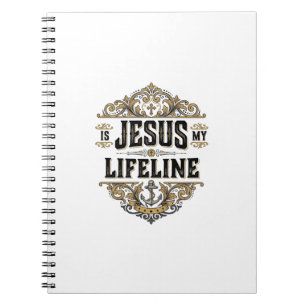 Cuaderno Jesús Es Mi Línea De Vida Camiseta Cristiana Vinta