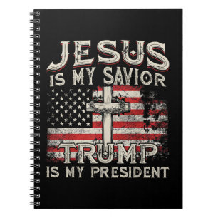 Cuaderno Jesús Es Mi Salvador Trump Es Mi Presidente Estado