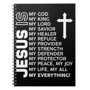 Cuaderno Jesús es mi todo Jesús camiseta. ¿Eres una fiesta?