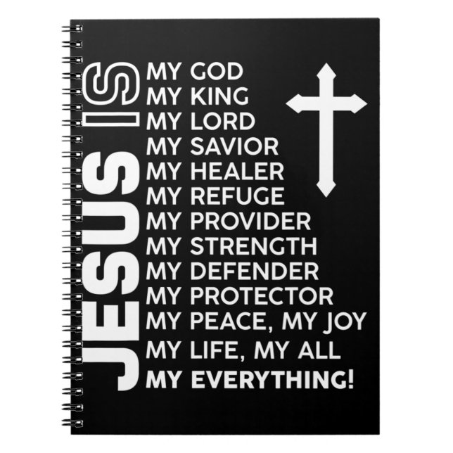 Cuaderno Jesús es mi todo Jesús camiseta. ¿Eres una fiesta? (Frente)