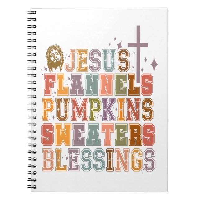 Cuaderno Jesús Flanels Calabazas Dulces Bendiciones (Frente)
