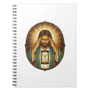 Cuaderno Jesús Impaciente Cargando Reloj de Arena Internet