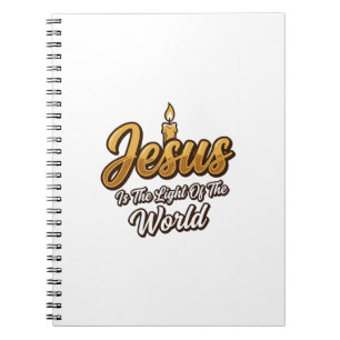 Cuaderno Jesus Luz del Mundo Vela Cristiana Vector_1