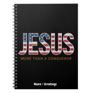 Cuaderno Jesús Más Que un Conquistador Cristiano Impactante