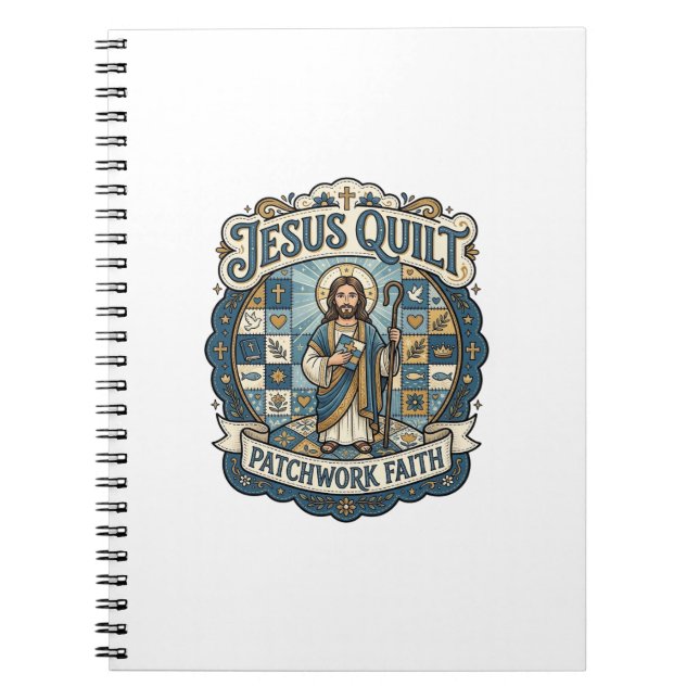 Cuaderno Jesús Parche de Colcha de Retazos Fe Jesús Colcha  (Frente)