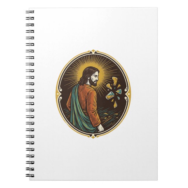 Cuaderno Jesús Piso de Baile de Vidrio Roto Fiesta Peligro  (Frente)