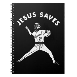 Cuaderno Jesús Salvó a Shirt Religiosa Cristiana Fe Baseba