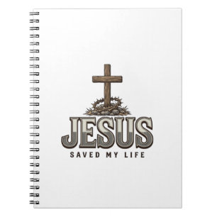 Cuaderno Jesús Salvó Mi Vida Grabado Vintage Diseño Cristia