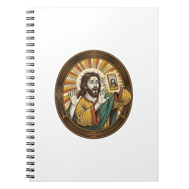 Cuaderno Jesús Selfie Accidental de Cámara Frontal Doble Ba (Frente)