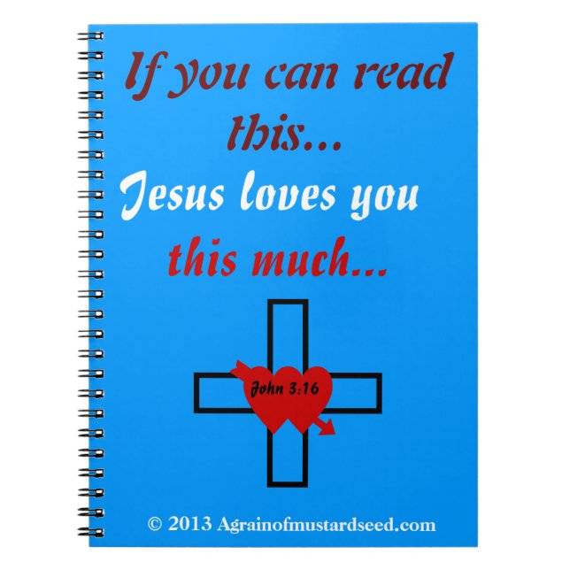 Cuaderno Jesús te ama Agrainofmustardseed.com (Frente)