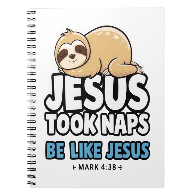 Cuaderno Jesús Tomó Napas, Divertida Lema (Frente)