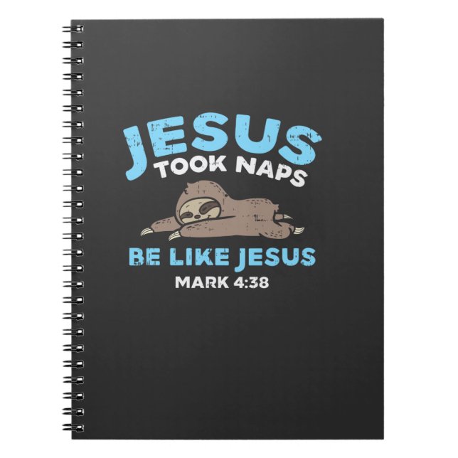 Cuaderno Jesús Tomó Siestas Perezoso Versículo Divertido de (Frente)