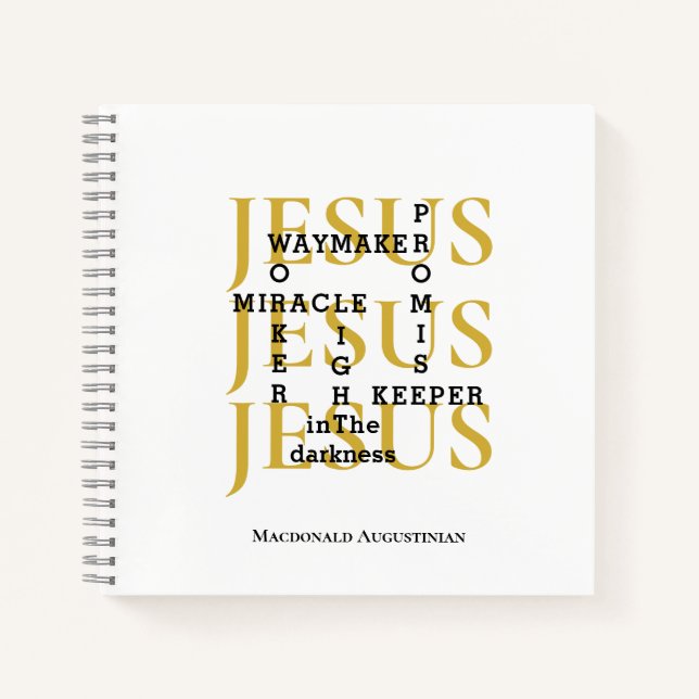Cuaderno JESUS Waymaker Christian (Anverso)