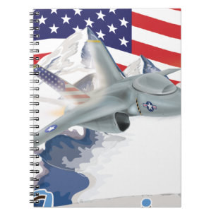 Cuaderno Jet de caza estadounidense