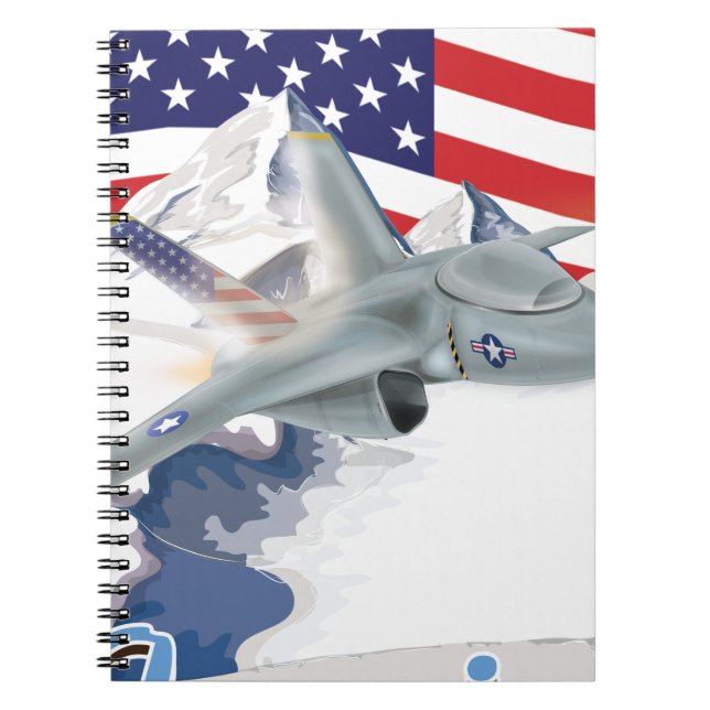 Cuaderno Jet de caza estadounidense (Frente)