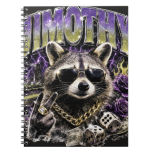 Cuaderno Jimothy Cool Mapache Ropa Urbana