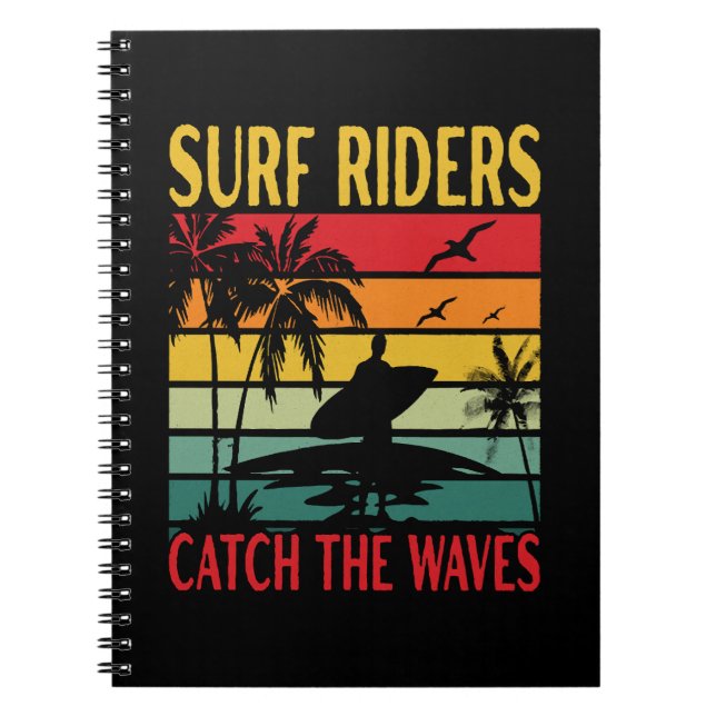 Cuaderno Jinetes de olas atrapan las olas (Frente)
