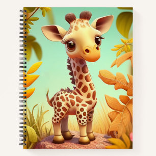 Cuaderno Jirafa Bebé Lindo Tropical Dibujo Animado-37560
