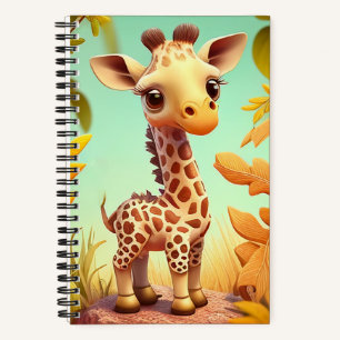 Cuaderno Jirafa Bebé Lindo Tropical Dibujo Animado-37560