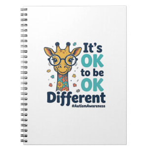 Cuaderno Jirafa de Conciencia del Autismo Está Bien Ser Dif