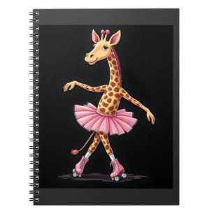Cuaderno Jirafa En Patines Con Top De Tanque Tutú Rosa