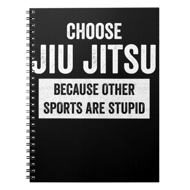 Cuaderno Jiu Jitsu BJJ elige Jiu Jitsu porque blanco (Frente)