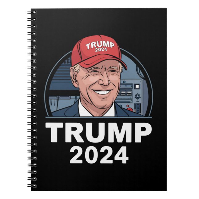 Cuaderno Joe Biden con un sombrero de Trump (Frente)