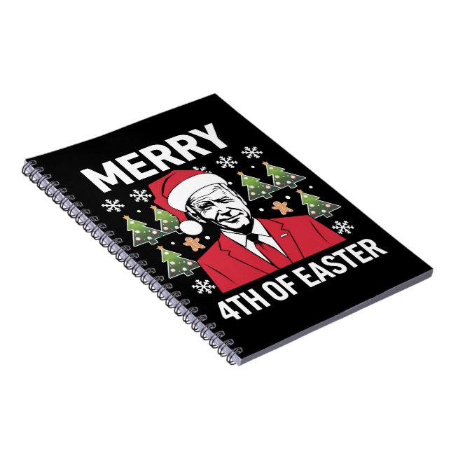 Cuaderno Joe Biden Navidades Santa Hat 4 De Pascua (Lado Derecho)