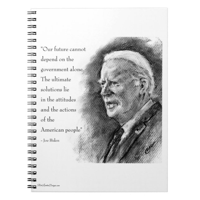 Cuaderno Joe Biden y presupuesto (Frente)