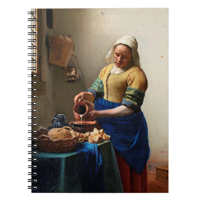 Cuaderno Johannes Vermeer. Sirena de leche. Arte fino vinta (Frente)