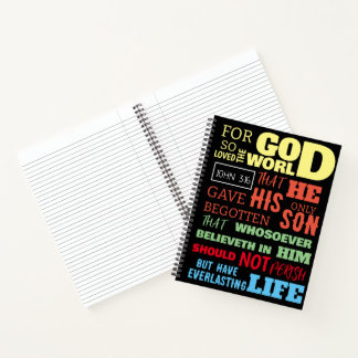 CUADERNO JOHN 3:16 POR DIOS TAN AMADO EL MUNDO