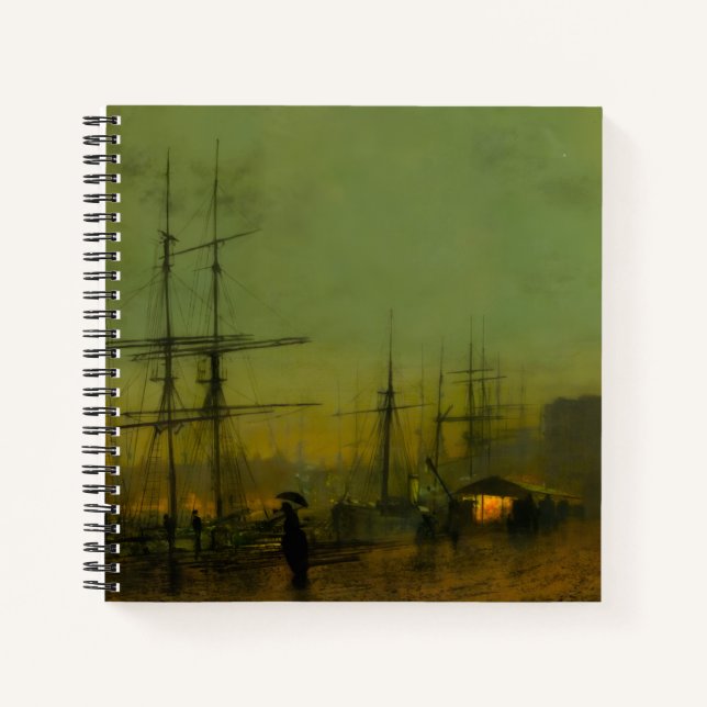 Cuaderno John Atkinson Grimshaw Glasgow Docks (Anverso)