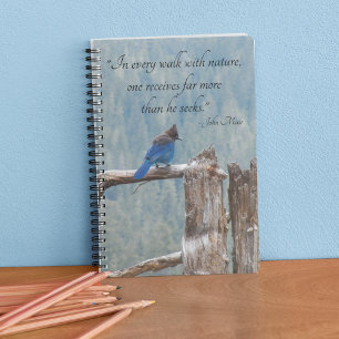 Cuaderno John Muir Nature Cita Jay Azul