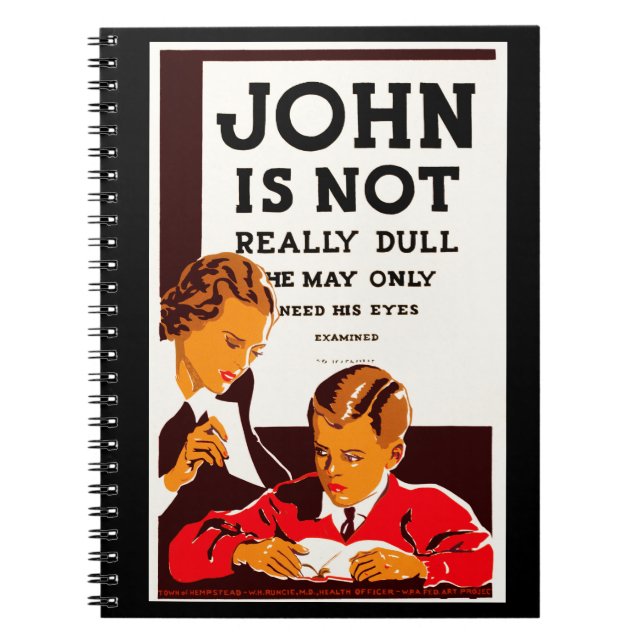 Cuaderno John no es realmente aburrido (Frente)
