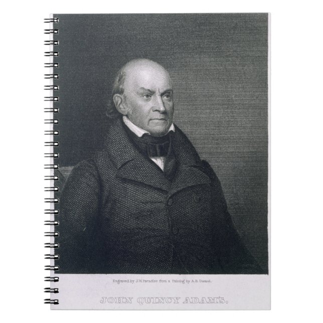 Cuaderno John Quincy Adams, grabado por John Wesley Paradis (Frente)